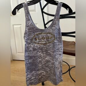 Scoop NYC gold glitter tank top - Heather Gray